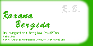 roxana bergida business card